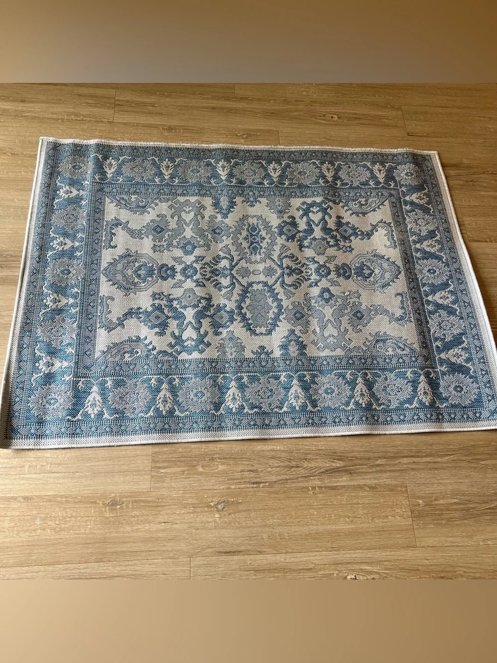 Nicole Miller Patio Country Ayana 3’11”x5’2” Gray-Blue Indoor/Outdoor Area Rug